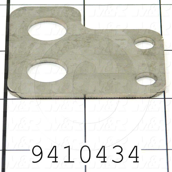 Fabricated Parts, Prox. Holder Brkt. E, 2.00 in. Length, 1.88 in. Width, 14 GA Thickness, Nickel Plated Finish