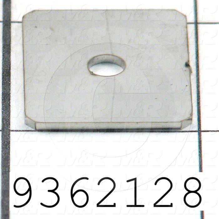 Fabricated Parts, Prox Slide End Plate, 1.05 in. Length, 0.88 in. Width, 18 GA Thickness