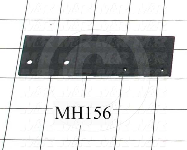 Fabricated Parts, Proximity Switch Adaptor, 4.12 in. Length, 1.25 in. Width, 14 GA Thickness, Black Finish