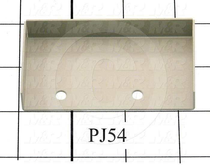 Fabricated Parts, Proximity Switch Cover, 3.30 in. Length, 1.75 in. Width, 0.56 in. Height, Warm Gray #3 Finish