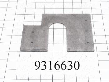 Fabricated Parts, Rear Chain Cover, 6.75 in. Length, 5.00 in. Width, 12 GA Thickness