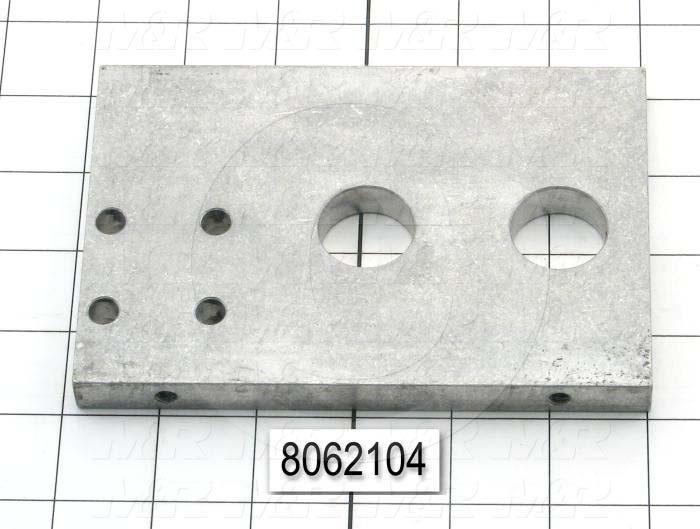 Fabricated Parts, Rear End Plate, 5.88 in. Length, 4.00 in. Width, 0.50 in. Thickness