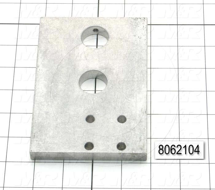 Fabricated Parts, Rear End Plate, 5.88 in. Length, 4.00 in. Width, 0.50 in. Thickness