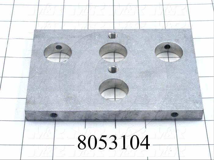 Fabricated Parts, Rear End Plate, 5.88 in. Length, 4.00 in. Width, 0.50 in. Thickness