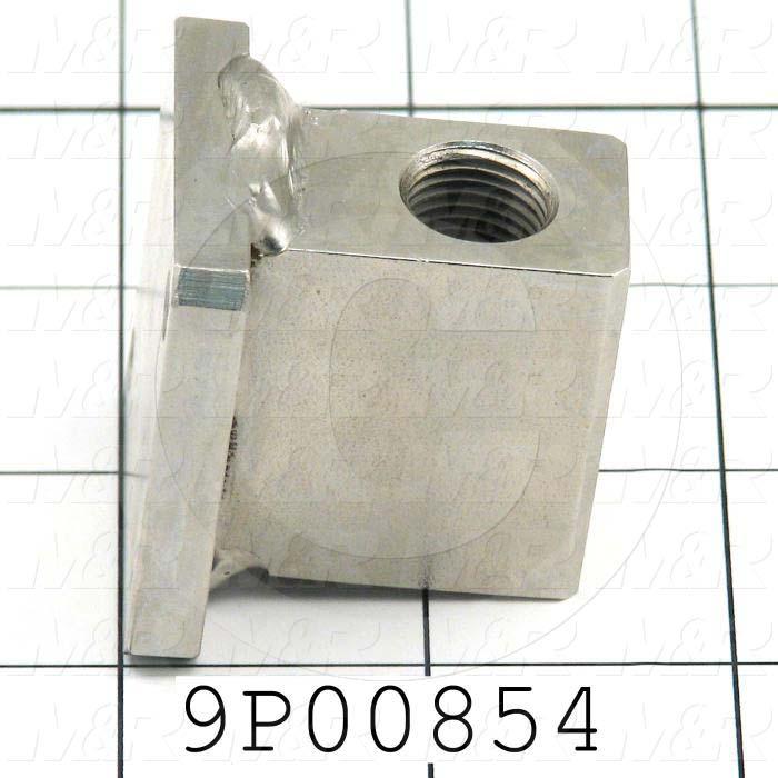 Fabricated Parts, Rear Micro Regulator Block U, 1.63 in. Length, 1.50 in. Width, 1.50 in. Height