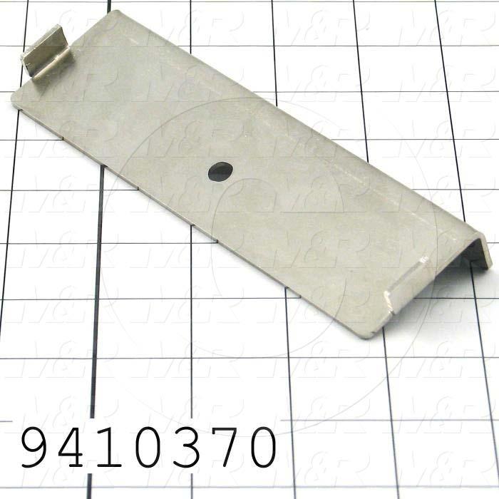 Fabricated Parts, Rear Prox. Activator 6.15", 6.00 in. Length, 1.81 in. Width, 1.03 in. Height, Laser Cut Operation, Nickel Plated Finish