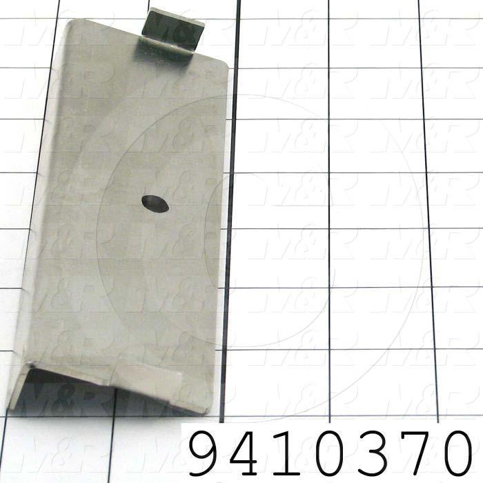 Fabricated Parts, Rear Prox. Activator 6.15", 6.00 in. Length, 1.81 in. Width, 1.03 in. Height, Laser Cut Operation, Nickel Plated Finish