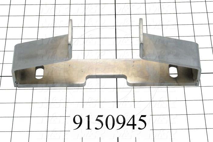 Fabricated Parts, Rear Screen Holder, 11.25 in. Length, 2.00 in. Width, 3.84 in. Height, Chrome-Plated Finish