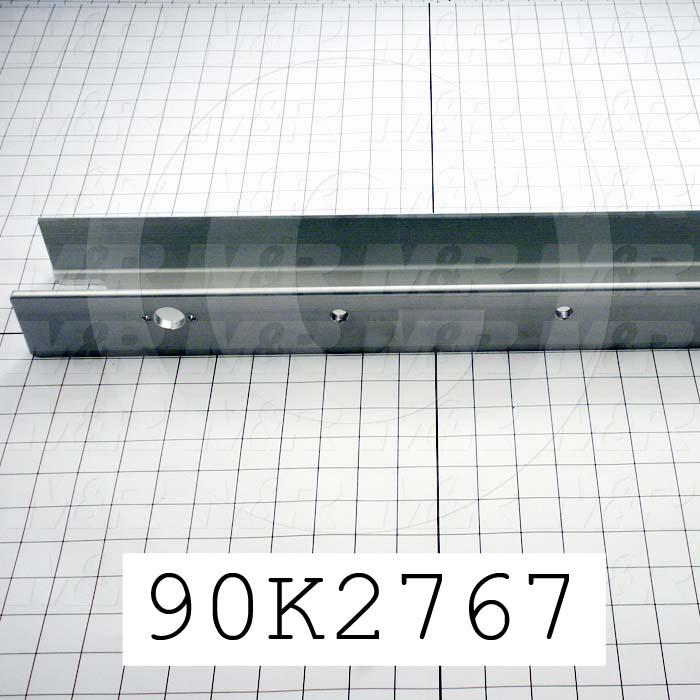 Fabricated Parts, Rear Screen Holder, 23.00 in. Length, 3.35 in. Width, 2.38 in. Height