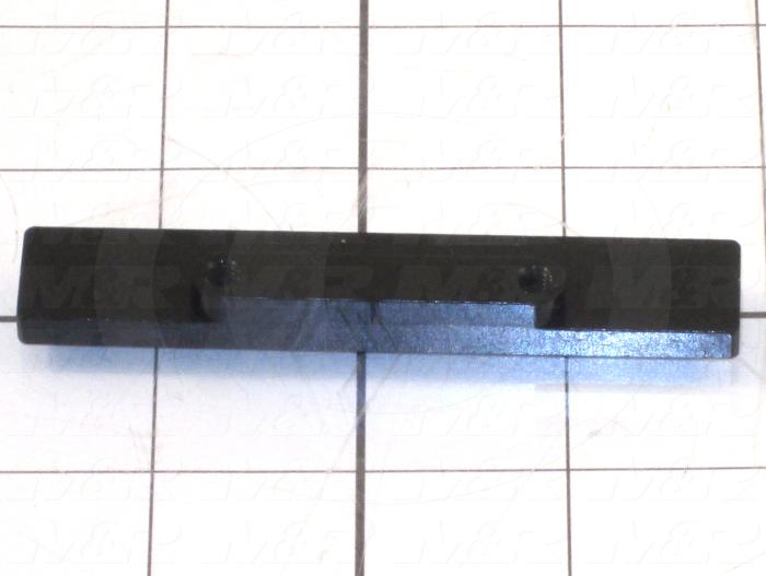 Fabricated Parts, Rear Stop, 3.50 in. Length, 0.63 in. Width, 0.37 in. Thickness, OC50000 Black Anodizing Finish