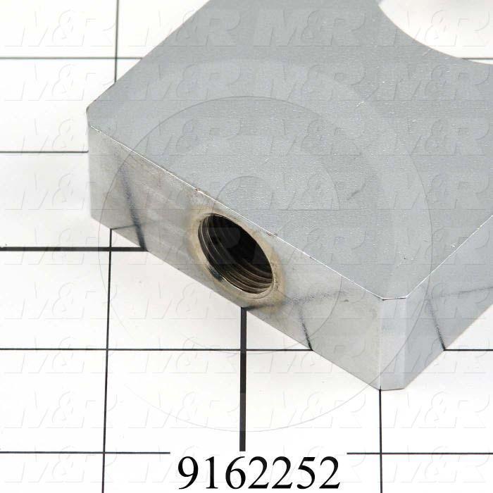 Fabricated Parts, Reducer Crank Bering Housing, 4.91 in. Length, 3.00 in. Width, 1.00 in. Thickness, Left Side