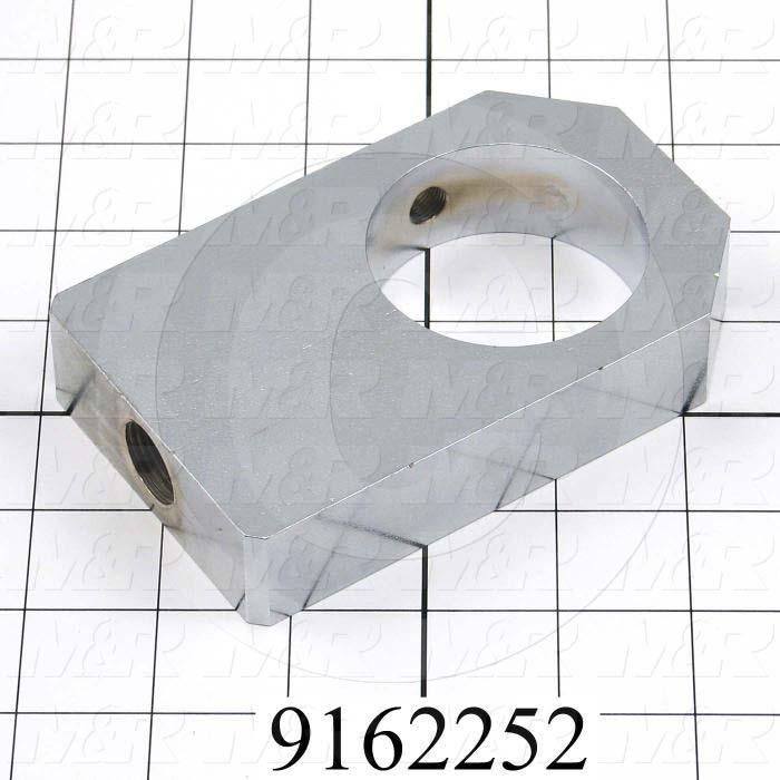 Fabricated Parts, Reducer Crank Bering Housing, 4.91 in. Length, 3.00 in. Width, 1.00 in. Thickness, Left Side