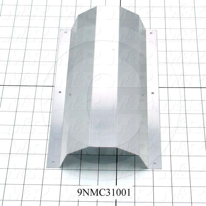 Fabricated Parts, Reflector, 10.00 in. Length, 6.50 in. Width