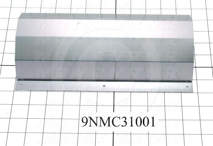 Fabricated Parts, Reflector, 10.00 in. Length, 6.50 in. Width