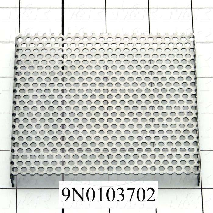 Fabricated Parts, Reflector Baffle 3.88"X 5.33", 4.38 in. Length, 3.88 in. Width, 0.50 in. Height, 20 GA Thickness