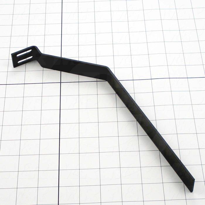 Fabricated Parts, Reflector Bracket, 12.13 in. Length, 1.00 in. Width, 4.25 in. Height, 11 GA Thickness, Black Finish