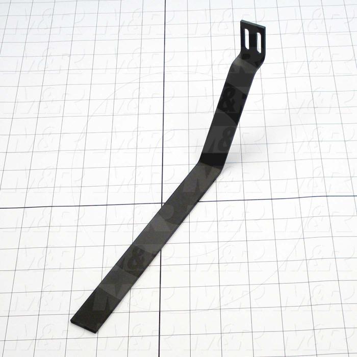 Fabricated Parts, Reflector Bracket, 12.13 in. Length, 1.00 in. Width, 4.25 in. Height, 11 GA Thickness, Black Finish