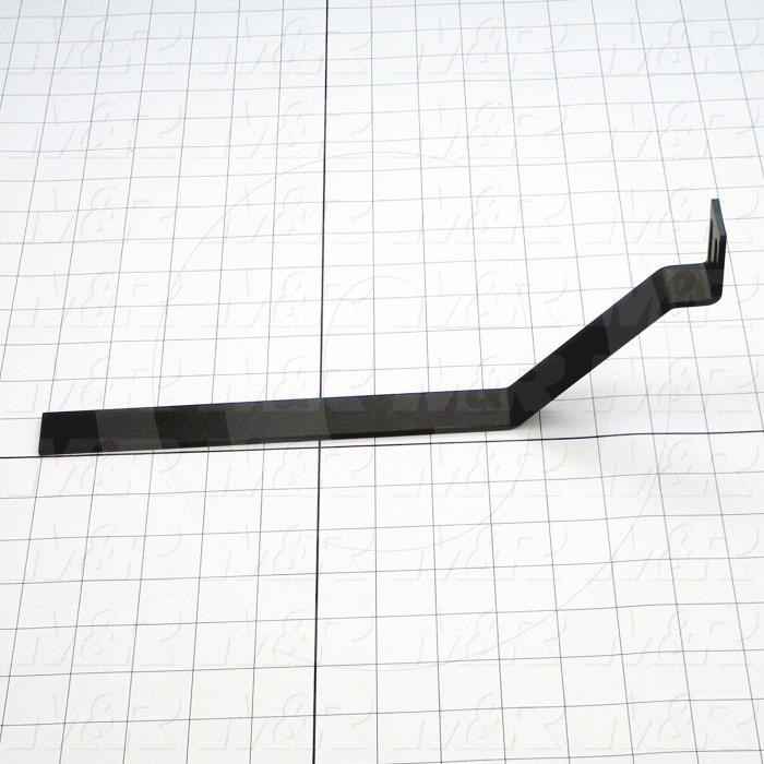 Fabricated Parts, Reflector Bracket, 12.13 in. Length, 1.00 in. Width, 4.25 in. Height, 11 GA Thickness, Black Finish