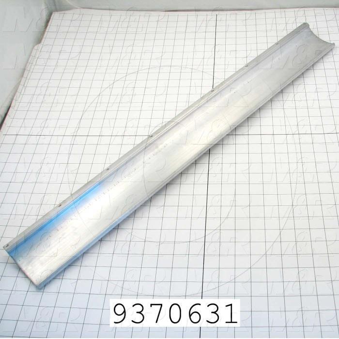 Fabricated Parts, Reflector Extrusion, 32.75 in. Length, 3.15 in. Width, 2.65 in. Height