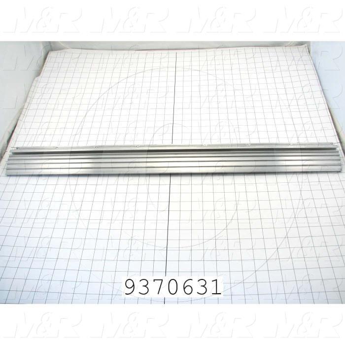 Fabricated Parts, Reflector Extrusion, 32.75 in. Length, 3.15 in. Width, 2.65 in. Height