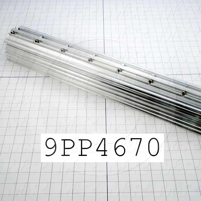 Fabricated Parts, Reflector Housing, 151.25 in. Length, 7.00 in. Width, 5.65 in. Height