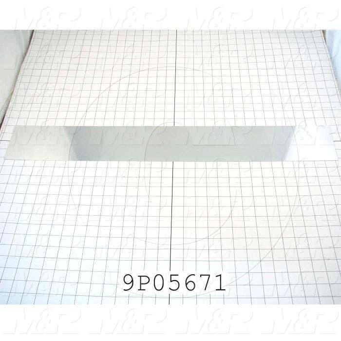 Fabricated Parts, Reflector Insert, 31.31 in. Length, 4.06 in. Width, 0.57 in. Height