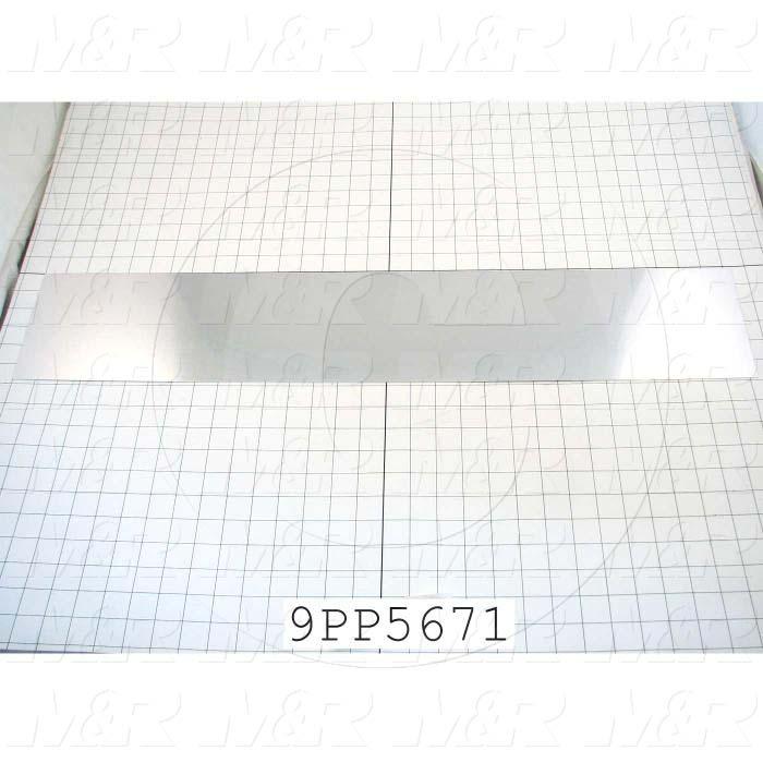 Fabricated Parts, Reflector Insert, 31.31 in. Length, 5.88 in. Width, 0.03 in. Thickness