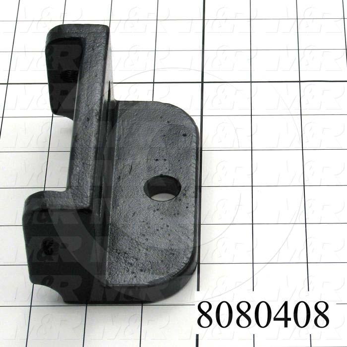 Fabricated Parts, Registration Bearing Bracket, 5.00 in. Length, 2.50 in. Width, 3.00 in. Height, Black Powder Coat Finish