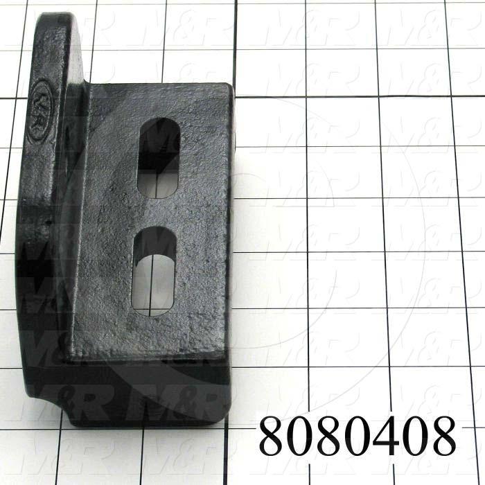 Fabricated Parts, Registration Bearing Bracket, 5.00 in. Length, 2.50 in. Width, 3.00 in. Height, Black Powder Coat Finish