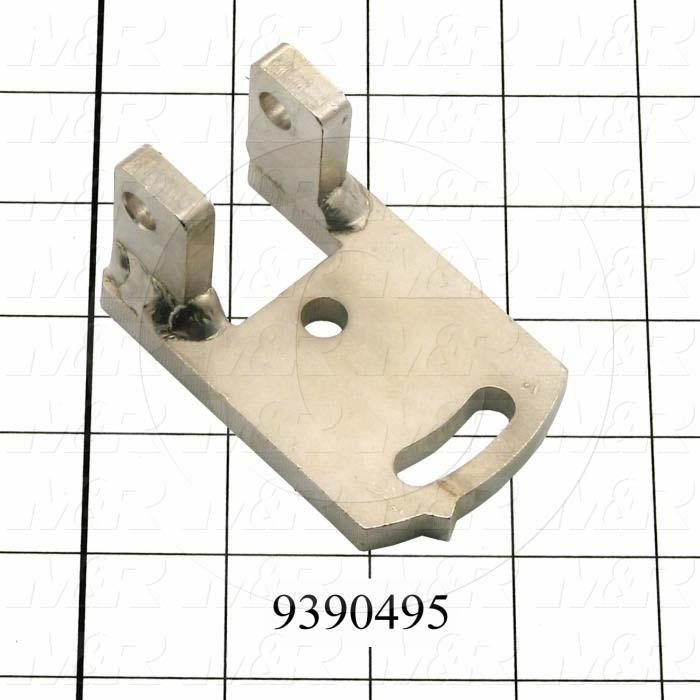 Fabricated Parts, Right Holder Bracket, 2.00 in. Length, 1.56 in. Width, 3.10 in. Height, OC50001 Nickel Plating Finish