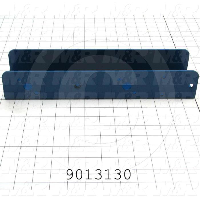Fabricated Parts, Right Side Screen Holder Airlock, 13.75 in. Length, 3.25 in. Width, 2.38 in. Height, Painted Blue Finish