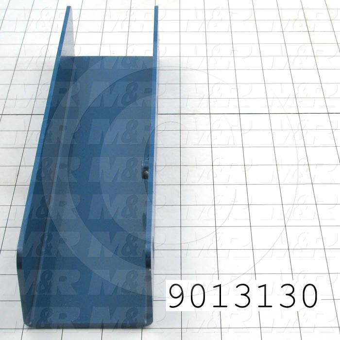 Fabricated Parts, Right Side Screen Holder Airlock, 13.75 in. Length, 3.25 in. Width, 2.38 in. Height, Painted Blue Finish