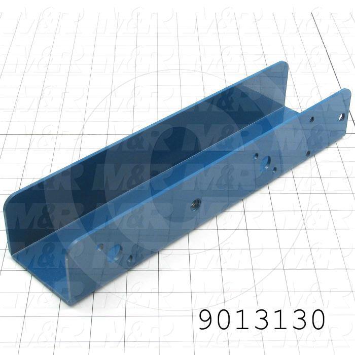 Fabricated Parts, Right Side Screen Holder Airlock, 13.75 in. Length, 3.25 in. Width, 2.38 in. Height, Painted Blue Finish