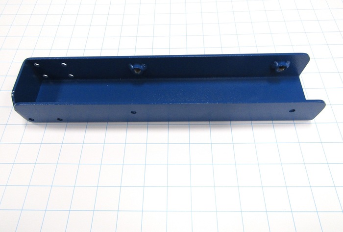 Fabricated Parts, RIght Side Screen Holder Weld, 13.75 in. Length, 2.75 in. Width, 1.75 in. Height, Painted Blue Finish