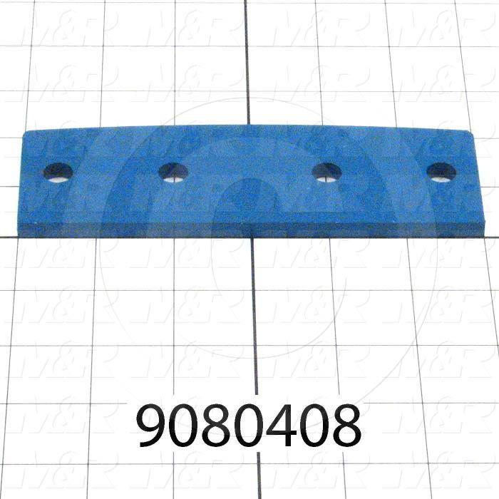 Fabricated Parts, Ring Splice 1/4"X2"X6.5", 6.50 in. Length, 1.875 in. Width, 1/4 in. Thickness, Painted Blue Finish