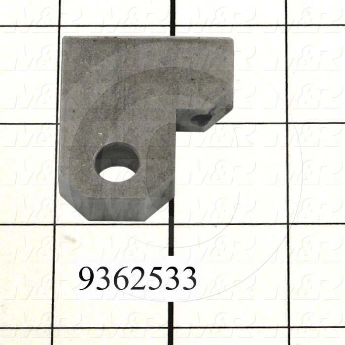 Fabricated Parts, Rod Clevis Bracket, 1.66 in. Length, 1.50 in. Width, 0.38 in. Height