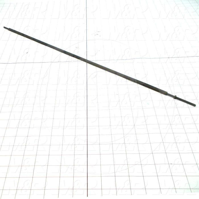 Fabricated Parts, Roller Bar, 26.63 in. Length, 0.25 in. Width, 0.25 in. Height, OC50008 Black Oxide Finish