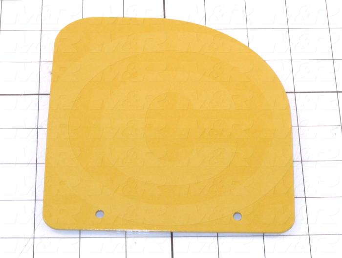 Fabricated Parts, Safefy Guard Plate Left 6.2", 6.23 in. Length, 5.50 in. Width, 16 GA Thickness, Safety Yellow Finish