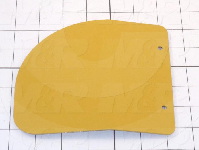 Fabricated Parts, Safefy Guard Plate Left 6.2", 6.23 in. Length, 5.50 in. Width, 16 GA Thickness, Safety Yellow Finish
