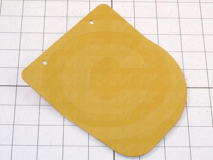 Fabricated Parts, Safefy Guard Plate Left 6.2", 6.23 in. Length, 5.50 in. Width, 16 GA Thickness, Safety Yellow Finish