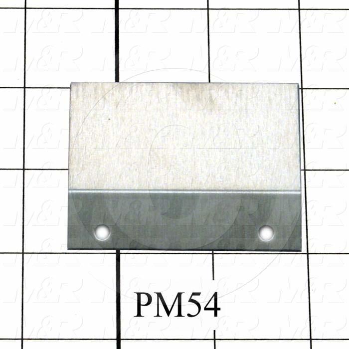 Fabricated Parts, Safety Glass Pilot Angle, 2.50 in. Length, 2.13 in. Width, 0.02 in. Thickness