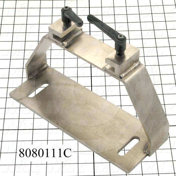 Fabricated Parts, Screen Bracket, 11.25 in. Length, 4.00 in. Width, 6.40 in. Height, Rear Side