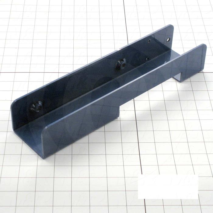 Fabricated Parts, Screen Holder, 13.75 in. Length, 3.25 in. Width, 2.38 in. Height, Left Side, Painted Blue Finish