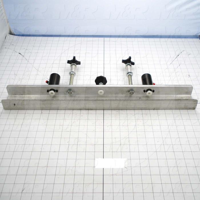 Fabricated Parts, Screen Holder Assembly, 33.00 in. Length, 3.00 in. Height, Front, With 7" 1/2-20 Threaded Rod