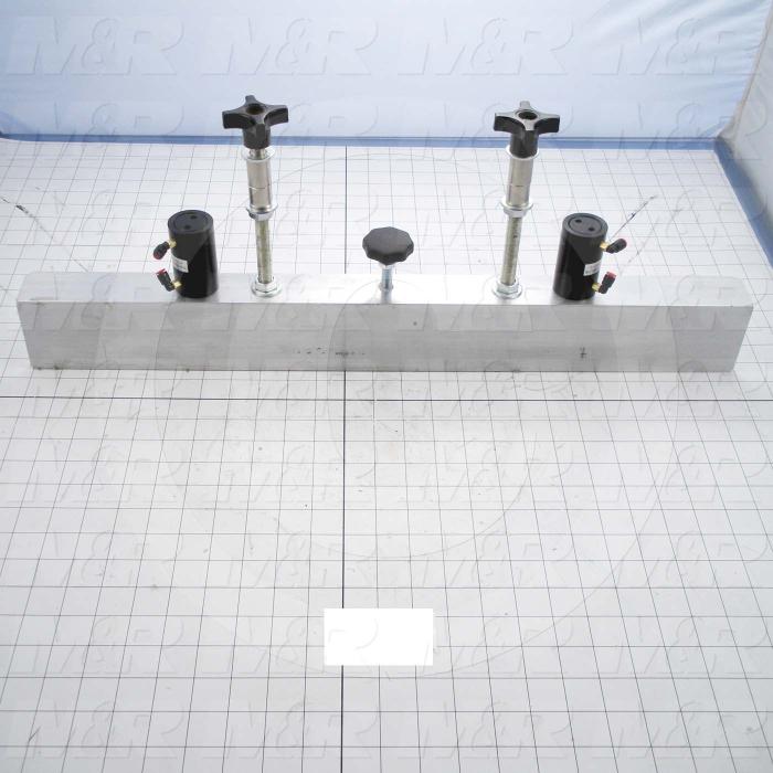 Fabricated Parts, Screen Holder Assembly, 33.00 in. Length, 3.00 in. Height, Front, With 7" 1/2-20 Threaded Rod