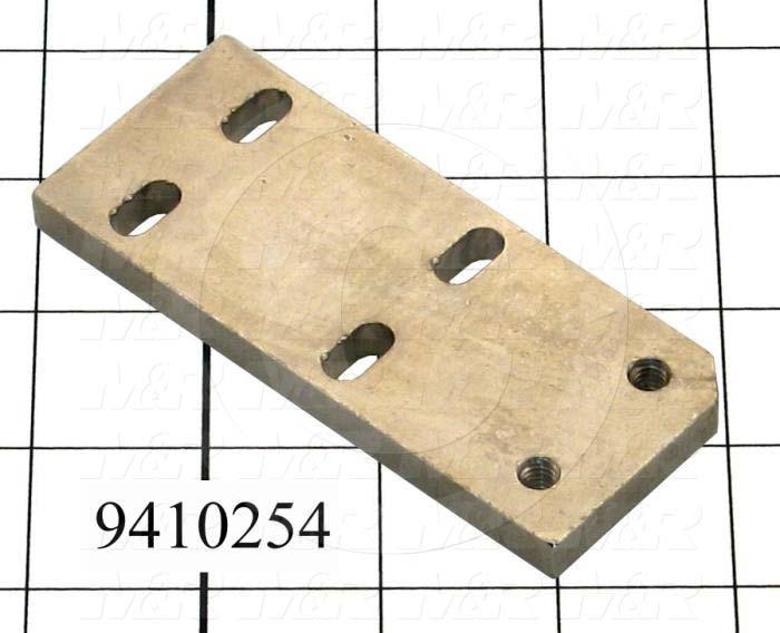Fabricated Parts, Screen Holder Brkt Plate, 4.13 in. Length, 1.75 in. Width, 5/16 in. Thickness, Zinc Plated Finish
