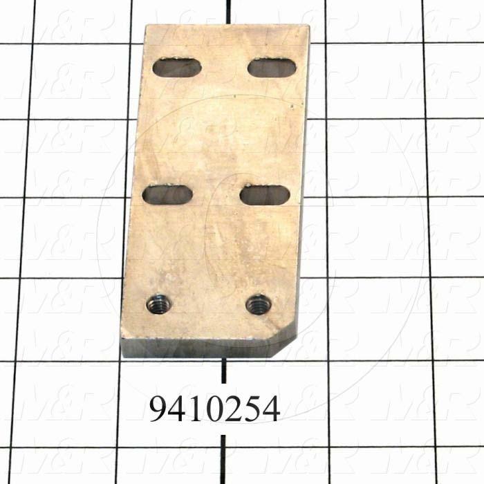 Fabricated Parts, Screen Holder Brkt Plate, 4.13 in. Length, 1.75 in. Width, 5/16 in. Thickness, Zinc Plated Finish