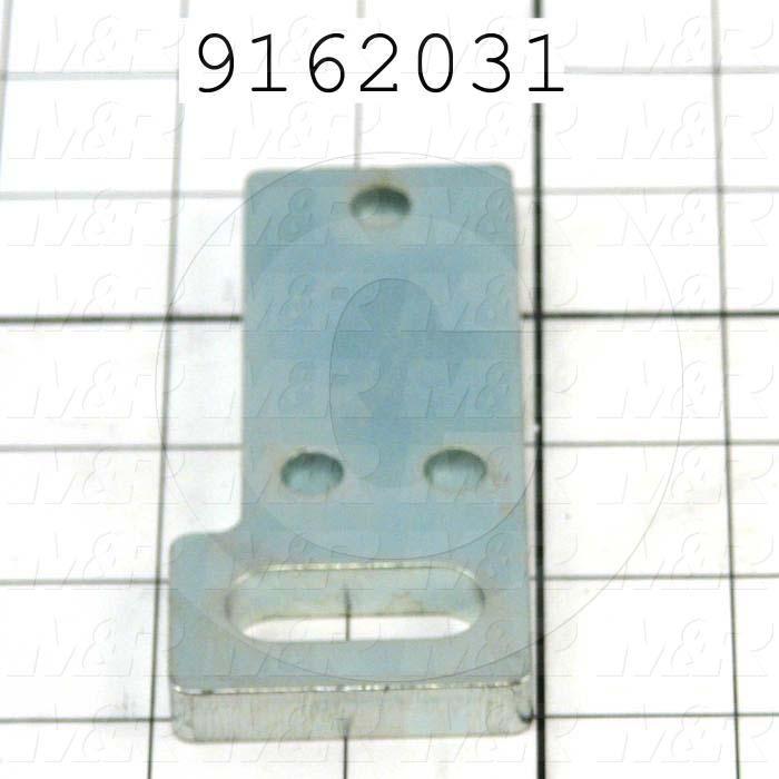 Fabricated Parts, Screen Holder Hanger, 4.00 in. Length, 1.88 in. Width, 0.375 in. Thickness, Zinc Plated Finish