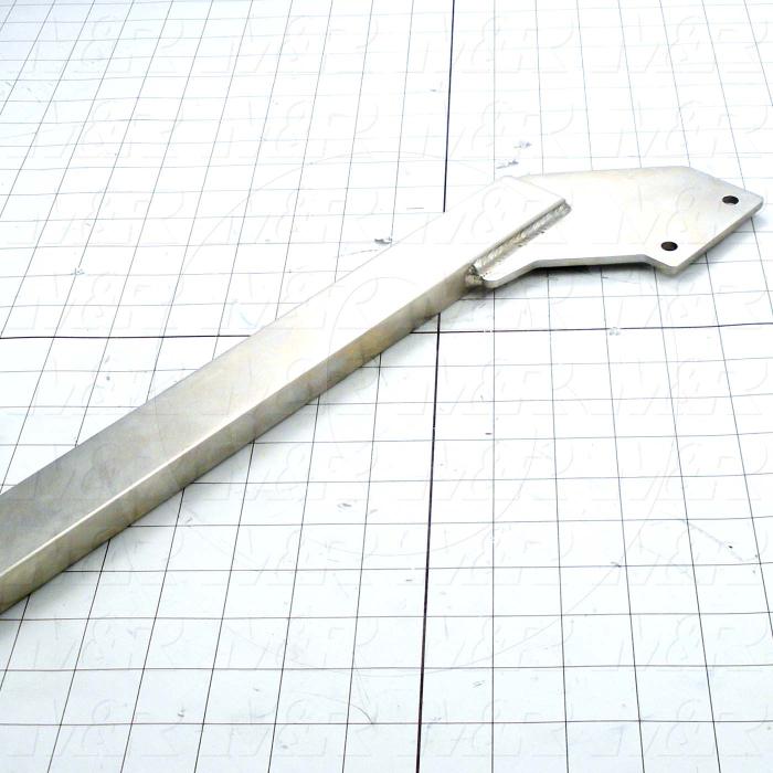 Fabricated Parts, Screen Holder Hanger, 58.72 in. Length, 0.75 in. Width, 4.25 in. Height, OC50001 Nickel Plating Finish