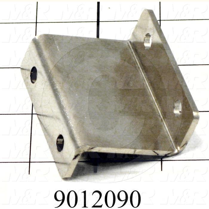 Fabricated Parts, Screen Holder Mtg Angle, 2.50 in. Length, 1.50 in. Width, 1.48 in. Height, 11 GA Thickness, Chrome-Plated Finish